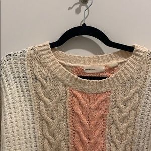 Multi-color Cable knit sweater from Anthropologie